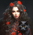 5D Diamond Painting Red Rose Woman and Black Cat Kit