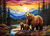 5D Diamond Painting Abstract Bear and Cubs Kit