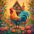 5D Diamond Painting Flower Garden Rooster Kit