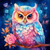 5D Diamond Painting Pastel Colored Owl Kit