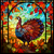 5D Diamond Painting Abstract Turkey and Leaves Kit