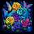 5D Diamond Painting Colorful Roses and Butterflies Kit