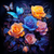 5D Diamond Painting Blue Center Rose Kit