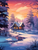 5D Diamond Painting Cabin in the White Snow Kit