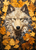 5D Diamond Painting Abstract Wolf in the Leaves Kit