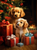 5D Diamond Painting Two Puppies and Christmas Presents Kit