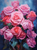 5D Diamond Painting Shades of Pink Roses and Leaves Kit