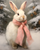 5D Diamond Painting Pink Scarf White Bunny Kit