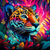 5D Diamond Painting Colorful Jaguar in the Jungle Kit