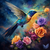 5D Diamond Painting Hummingbird and Roses Kit