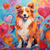 5D Diamond Painting Painted Heart Puppy Kit