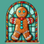 5D Diamond Painting Abstract Gingerbread Man Kit