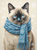 5D Diamond Painting Blue Scarf and Nose Siamese Kit