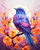 5D Diamond Painting Geometric Blue Bird Kit