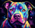 5D Diamond Painting Abstract Colored Pitbull Kit