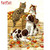 5D Diamond Painting Kittens, Puppies and Apples Kit