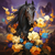 5D Diamond Painting Yellow Flower Black Stallion Kit