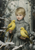 5D Diamond Painting Girl and Two Yellow Birds Kit