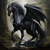 5D Diamond Painting Black Dragon Horse by the Creek Kit