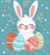 5D Diamond Painting White Smiling Easter Bunny Kit