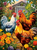 5D Diamond Painting Three Roosters in the Garden Kit