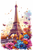 5D Diamond Painting Eiffel Tower and Flowers Kit