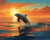 5D Diamond Painting Setting Sun Dolphin Kit