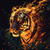 5D Diamond Painting Flowing Flames Tiger Kit