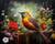 5D Diamond Painting Abstract Yellow Bird on a Branch Kit