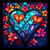 5D Diamond Painting Flowers and Hearts Abstract kit