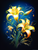 5D Diamond Painting Abstract Yellow Lilies Kit