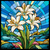 5D Diamond Painting Easter Lilies Abstract Kit