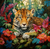 5D Diamond Painting Colorful Flower Jungle Leopard Kit