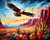 5D Diamond Painting Abstract Painted Flying Eagle Kit