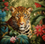 5D Diamond Painting Flower Jungle Leopard Kit