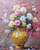 5D Diamond Painting White Rose Yellow Vase of Flowers Kit