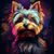 5D Diamond Painting Yorkie in Abstract Light Kit