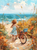 5D Diamond Painting Young Girl and Her Beach Bike Kit