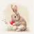 5D Diamond Painting Rabbit and Red Egg Watercolor Kit
