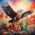 5D Diamond Painting Rainbow Sky Eagle Kit