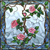 5D Diamond Painting Blue Border Pink Climbing Rose Abstract Kit