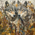 5D Diamond Painting Abstract Leaves and Wolves Kit