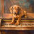 5D Diamond Painting Brown Dachshund Puppy and Old Piano Kit