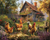 5D Diamond Painting Wood Cabin Roosters Kit