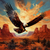 5D Diamond Painting Landing Eagle Abstract Sky Kit