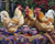 5D Diamond Painting Three Roosters for Tea Kit
