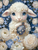 5D Diamond Painting Blue Easter Egg Sheep Kit