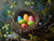 5D Diamond Painting Nest With Six Colorful Easter Eggs Kit