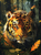 5D Diamond Painting Tiger and Leaves in the Sunlight Kit