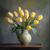 5D Diamond Painting Yellow Tulips on a Wood Table Kit